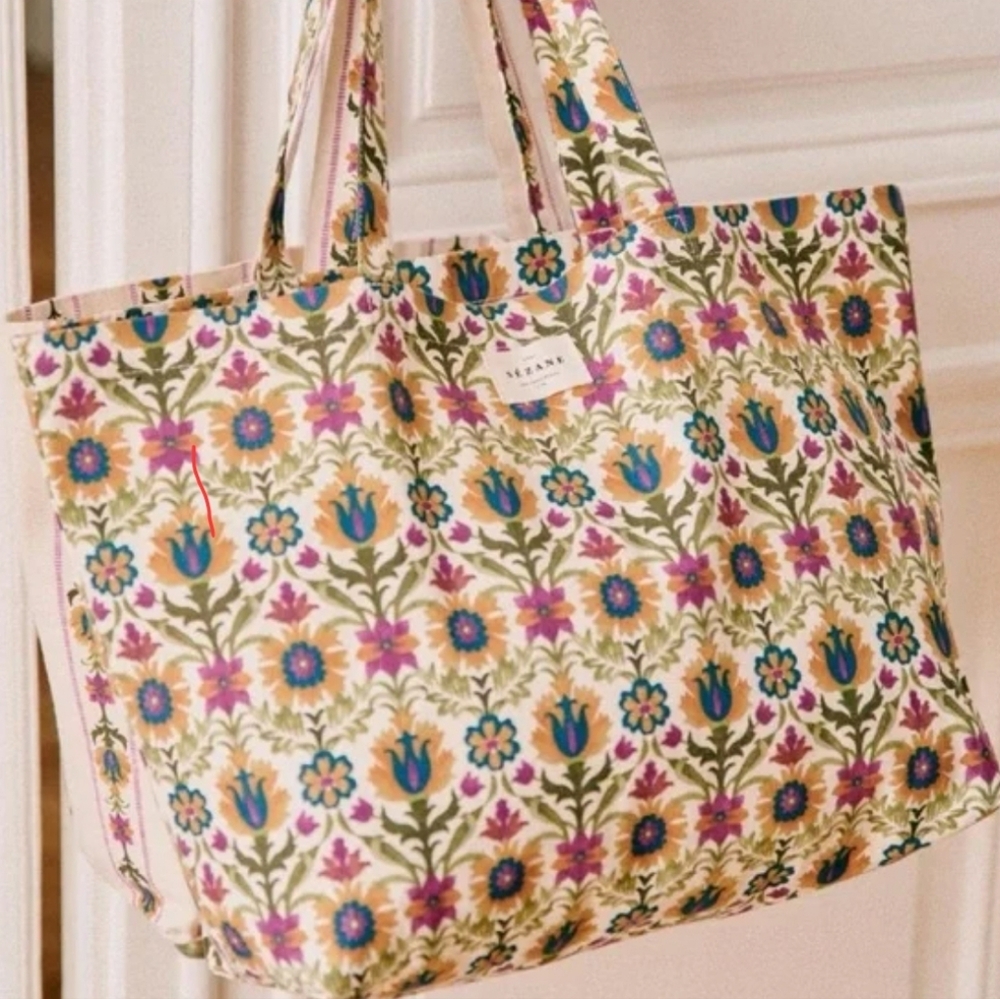 Sezane Floral Tote Bag NEW
